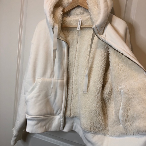 NWT Athleta Cozy Sherpa Reversible Jacket White - Picture 8 of 16